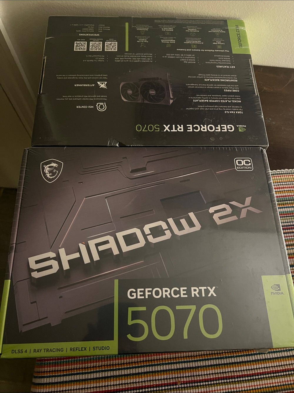 MSI GeForce RTX 5070 Shadow 2X OC Edition - Black & Green Accents